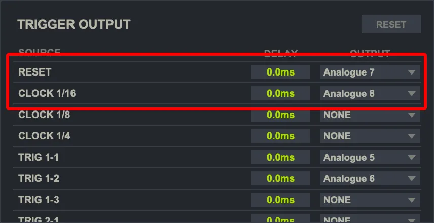 Outputting Reset and Clock Signals
